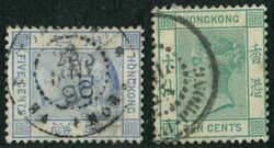 1882 QV 5c and 10c tied by Tokin to Haiphong ship marking. Fine and ...