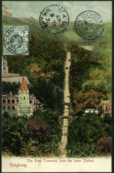 5-Jun-1907 HK postcard post to China Tientsin franked KE 2c tied by ...