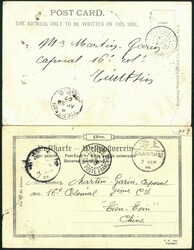 1905 and 1907 Two early HK postcards showing Building and grave view. ...