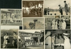 Group of 8 1950s real photo showing HRH Duchess of Kent visit HK. F-VF