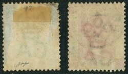 1882 QV 2c and 1891 QV 30c tied by Japan Yokohama Meiji cds. F-VF