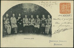 7-Nov-1900 China picture postcard post to Belgium. Franked CIP 4c ...