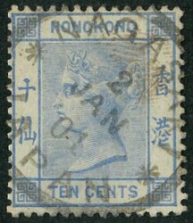 1900 QV 10c tied by Japan Nagasaki cds. VF
