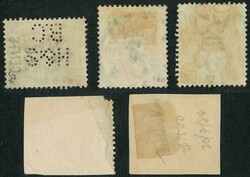 Group of 5 QV all tied by Japan Kobe cds in black ink. F-VF