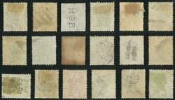 Small collection on one stock card with 18 QV stamps all tied by ...
