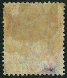 1863 QV 4c CC wmk tied by Ligne N marking in red, stamp thin on back. ...