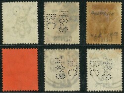 Group of 6 stamps all tied by different type Australia Sydney single ...