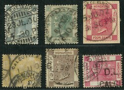 Group of 6 QV all tied by India Calcutta arrival marking. F-VF