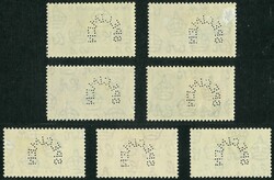 Hong Kong 1935 Silver Jubilee SPECIMEN perfin (Small thin on 3c) plus ...