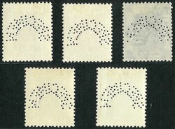 Hong Kong 1938 KGVI pre-war issue, 20c $1 to $10 all with SPECIMEN ...