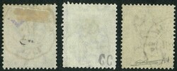 Hong Kong 1863 QV 18c 24c & 30c all CC wmk tied by French Poss Ange ...