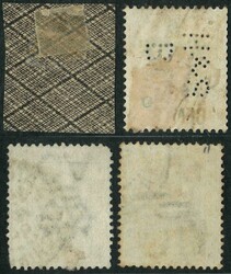 Hong Kong QV x4 all tied by French Saigon Cocochine marking. F-VF