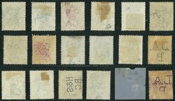 Hong Kong group of 18 QV all tied by Germany ship marking. Values to ...