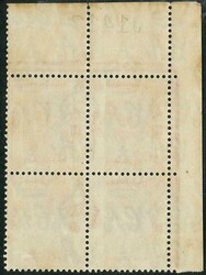 Hong Kong 1946 KGVI $2 corner block of 4 with Req. J1417 with red ...