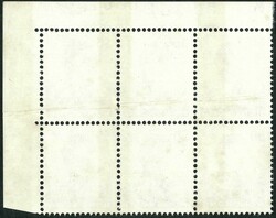 Hong Kong 1962 QEII 50c corner B/6 with Req K. with pre-printing ...