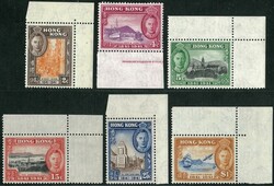 Hong Kong 1941 Centenary set of 6, most with top right corner margin ...