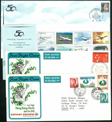 Hong Kong First Flight Cover, 3 Cathay Pacific FFC included 2 HK ...