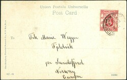 Hong Kong 26-July-1907 picture postcard showing Botanical Garden ...