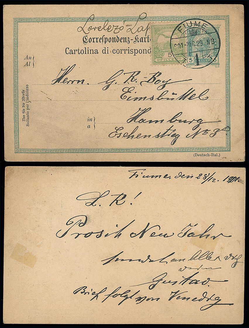 Fiume: Cancellations and Covers: 1920 to 1929, small selection with ...