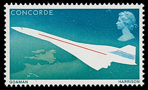 Concorde: Stamp Issues: Great Britain: 1969 Concorde 4d. variety ...