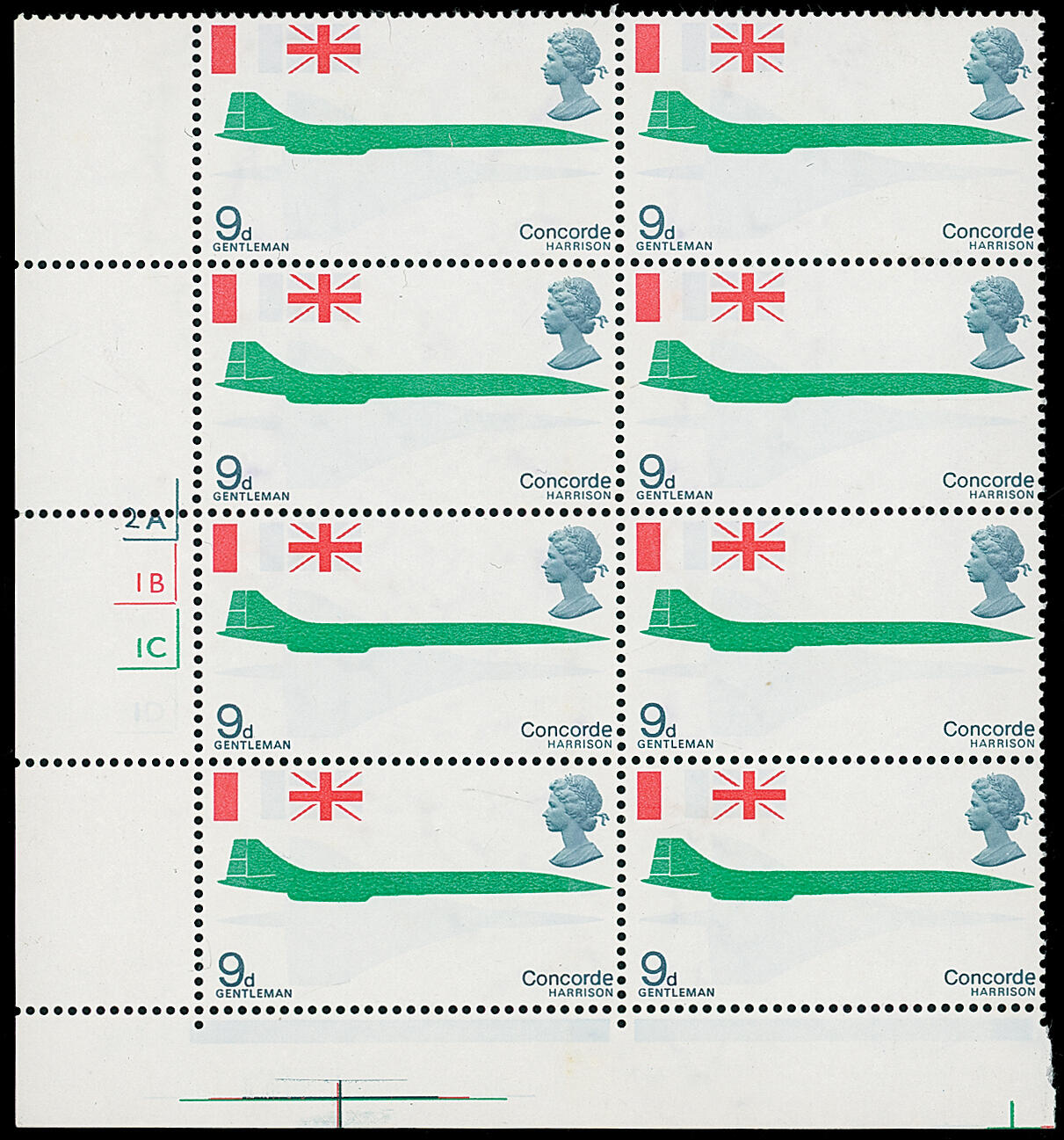 Concorde: Stamp Issues: Great Britain: 1969 Concorde 9d. cylinder ...