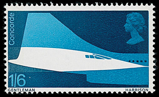 Concorde: Stamp Issues: Great Britain: 1969 Concorde 1s.6d. variety ...