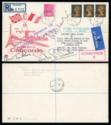 Concorde: 1974 (Oct. 2) Special Royal Flight, registered cover flown ...
