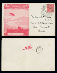 Malta: First U.K. Aerial Post: 1911 (Sept. 15) London-Windsor red ...