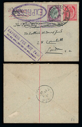 Malta: Auxiliary Services: 1910 (Feb. 3) envelope ...