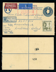 Malta: Auxiliary Services: Express Mail: A selection incl. 1945 ...
