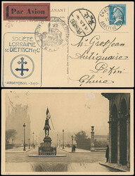 China: Airmails: 1926 (June 11) record breaking flight by French ...