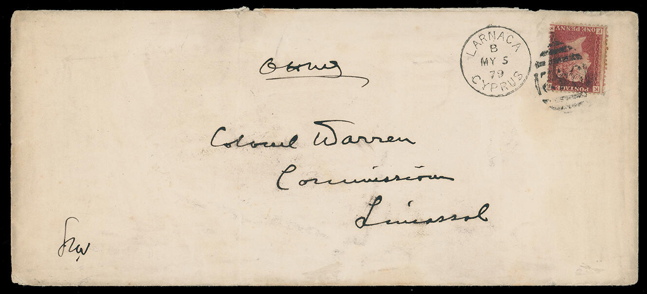 Cyprus: The Christopher Podger FRPSL collection: Official Mail: 1879 ...