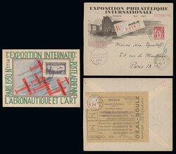 France: 1924 Paris Philatelic Exhibition 5f. carmine on registered ...