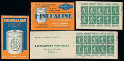 France: Booklets: 1920-26 Sower 10c. green pane of ten with ...