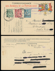 French Colonies: Latakia: Rouad Island: 1916 (Jan. 12) set used on ...