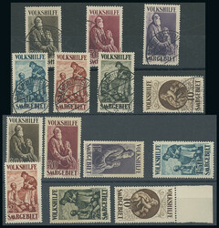 Germany: Saar: 1928 Christmas Charity 40c.+40c. to 10f.+10f. set mint ...