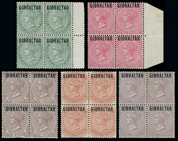 Gibraltar: 1886 “GIBRALTAR” Overprints, 1/2d. and 1d., both ...