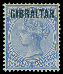 Gibraltar: 1886 “GIBRALTAR” Overprints, 21/2d. ultramarine with ...