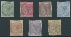 Gibraltar: 1886-87 1/2d. to 1s. set mint, mainly very fine, the 1s. ...