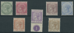 Gibraltar: 1886-87 1/2d. to 1s. set mint, mainly fine, the 6d. lower ...