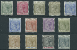 Gibraltar: 1889-96 Spanish Currency 5c. to 5p. set with 25c. deep ...
