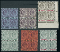 Gibraltar: 1904-08 Watermark Mult. Crown CA, 1/2d., 1d., 2d., 21/2d., ...