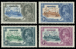 Gibraltar: 1935 Silver Jubilee selection incl. set perfin ...