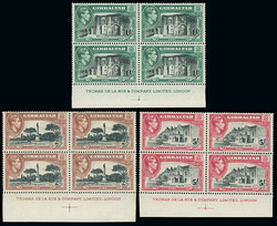 Gibraltar: 1938-51 1s., 2s. and 5s. each perf. 131/2 and in De La Rue ...