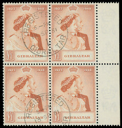 Gibraltar: K.G.VI commemoratives, unmounted mint and used collection ...