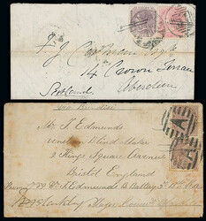 India: Cancellations and Covers: 1870 (Mar. 20) slightly reduced ...