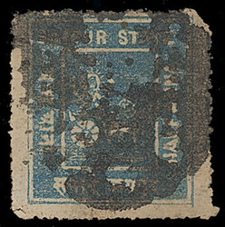 Indian Feudatory States: Jaipur: 1904 rough perf. 14 1/2a. grey-blue ...
