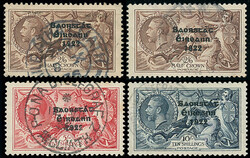Ireland: 1935 re-engraved 2s.6d. chocolate (2, one with [R. 9/2] ...