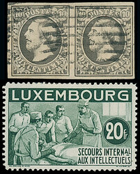 Luxembourg: Collection in three stockbooks incl. 1852 10c. grey-black ...
