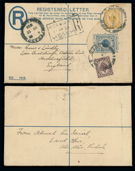 Malayan States: Kedah: Postal Stationery: 1923 (Sept. 11) 10c. ...